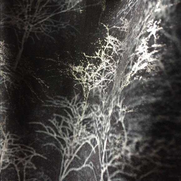 MNG by Mango Black Hi-Lo Metallic Trees Tank - Picture 4 of 4